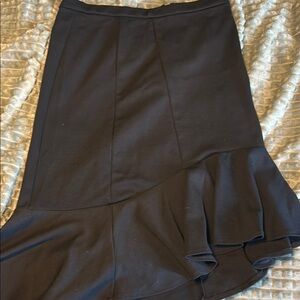 Elegant Black Ruffle Skirt